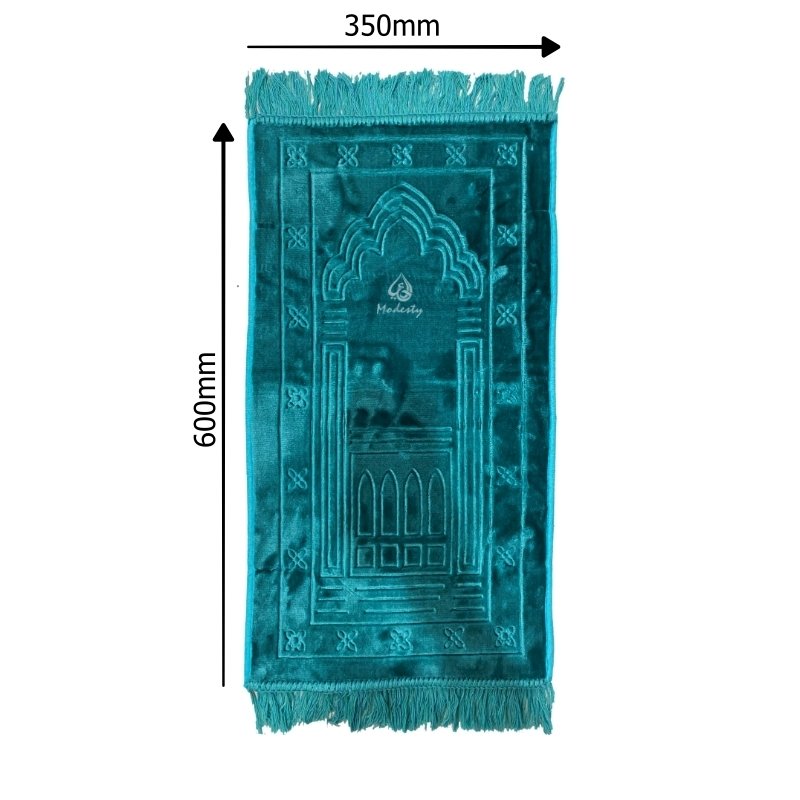 Small Size Prayer Mat perfect for Kids Aqua