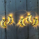 Eid & Ramadan Decoration Moon (LED) Lights - Golden