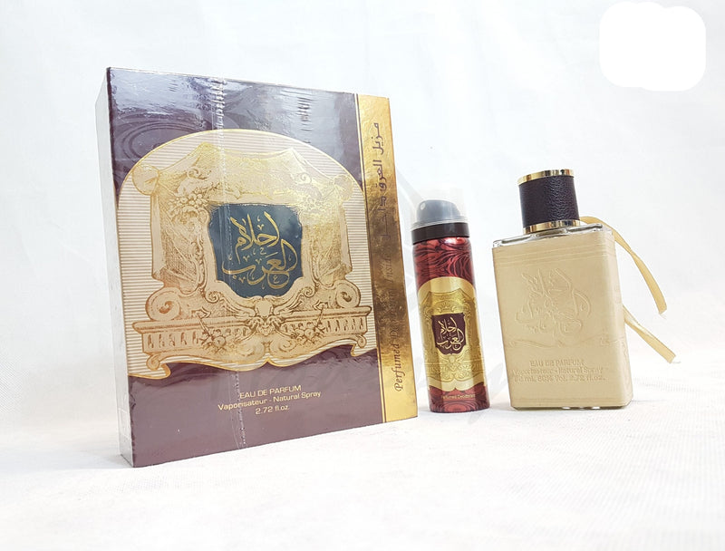 Ahlam Al Arab Perfume + Free Deodorant