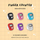 Finger Counter with LED and Bling - 4 Different Colours