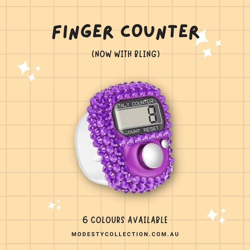 Finger Counter with LED and Bling - Different Colours