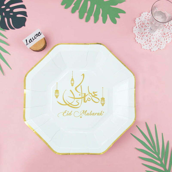 Eid Mubarak Paper Plates 23cm